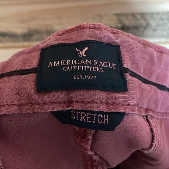 American Eagle Outfitters size 8 Midi Chino Mauve Pink Mid-rise 5” Inseam Shorts - Picture 9 of 12